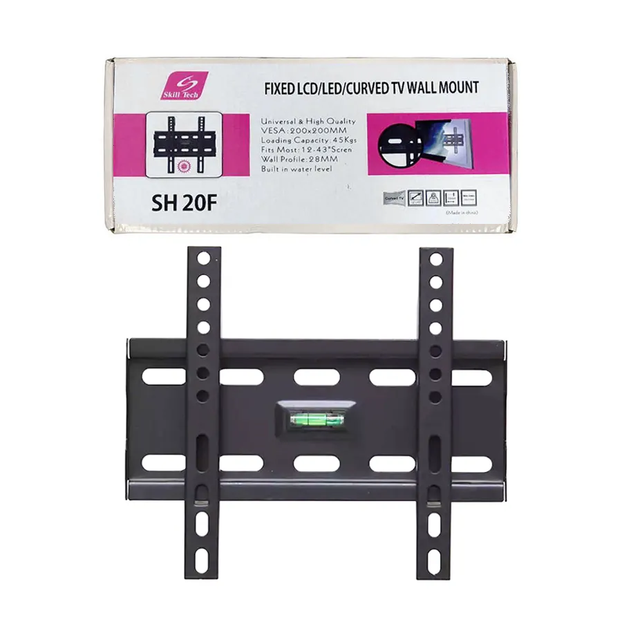 SH20F produttori di supporti a parete per TV fissi in acciaio 12-43 fornitore di fabbrica di staffe a parete universali