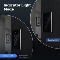 Interruptor de Luz Inteligente MOES Tuya ZigBee Mesh, Panel Táctil de Vidrio Ignífugo, Requiere Cable Neutro, Control Remoto, Compatible con Alexa y Google