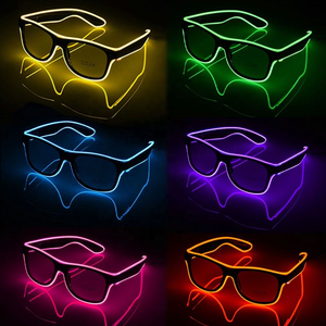 Gafas LED de Neón al por Mayor, Gafas Cuadradas con Cable EL Luminoso para Fiestas y Eventos Nocturnos - Product Image 1