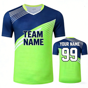 Maglia da Calcio Unisex OEM a <span class=keywords><strong>Maniche</strong></span> <span class=keywords><strong>Corte</strong></span>, Kit da Football Americano Traspirante, Stampato, Anti-umidità, Antibatterico, Taglie Grandi - Product Image 1