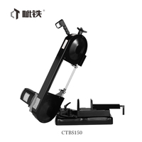 Scie à ruban portative CTMACH CTBS150, petite, pour la découpe d'angle de 0 à 60 degrés, machine à scier le métal, tensionnement manuel de la lame, engrenage