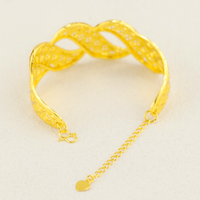 Bracelet Z H vintage géométrique ajouré en filigrane, ouverture tridimensionnelle, pour hommes et femmes, grande taille, bijoux vietnamiens de haute qualité