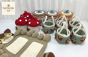 Bolsa De Seta tejida a mano personalizada lindos juguetes de ganchillo para niños caja de almacenamiento de huevos cubierta para pañales de bebé adornos de escritorio cuerda hecha - Product Image 6