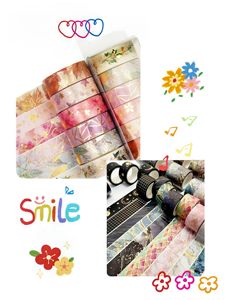 XMC-STICKERS Juego de Cintas Decorativas Washi PUNK, Lindas Plantas Verdes, Cinta Decorativa Floral para Álbumes de Recortes, Diarios, Decoración DIY y Manualidades - Product Image 3