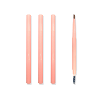 Crayon à sourcils double haute qualité avec brosse, longue tenue, en bois, pour maquillage beauté, pigmentation naturelle pour cosmétiques