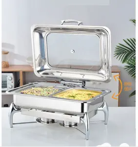 Wholesale Restaurant Hotel Supplies Buffet Luxury Hydraulic Induction Glass Chafing Dishes