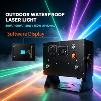 Projecteur laser d'extérieur étanche IP65 100W 150W RGB avec animation pour contrôle FB4 Pangolin ILDA, idéal pour discothèque et aménagement paysager