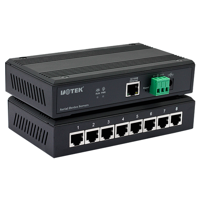 10/100M to 8 Ports RS-232/485/422 Serial Device Server Modbus TCP SERVER Modbus TCP CLIENT MQTT
