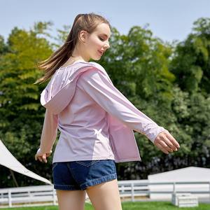 <span class=keywords><strong>Veste</strong></span> à capuche en <span class=keywords><strong>néoprène</strong></span> unisexe à manches longues et fermeture éclair pour l'extérieur Protection solaire UPF 50 + avec poches pour la randonnée hommes femmes - Product Image 2