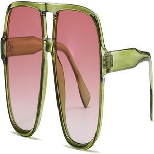 2026 Retro Vintage <b>Square</b> <b>Sunglasses</b> Y2K Polarized UV400 Trendy Colored <b>Frames</b> in White Clear Green Yellow for Men Women - Product Image 1