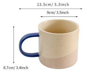 New Design Professional Splicing Creative Couple Cups Spray Point Spout Latte Ceramic Mug - Product Image 6