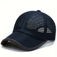 Gorra de malla transpirable CHQ-07 para hombre, gorra de béisbol de malla hueca, gorra de protección solar para deportes al aire libre