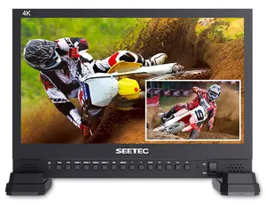 SEETEC15.6インチIPS4 K UHD 3840x2160LCDブロードキャストモニター、4xHDMI 3GSDIクワッドスプリットディスプレイ付き