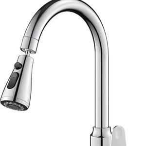 <span class=keywords><strong>Robinet</strong></span> de <span class=keywords><strong>cuisine</strong></span> en laiton de haute qualité avec douchette extractible télescopique, mitigeur eau chaude/froide, poignée unique - Product Image 1