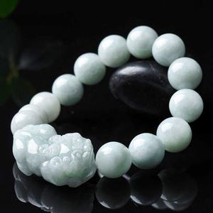 Pulsera de Jadeíta Natural de Myanmar Pixiu, Diseño Original para Hombre y Mujer, Venta al por Mayor, SL03 - Product Image 3