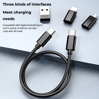 Adaptateur de voyage compact multifonctionnel 5 en 1 Type-C avec étui, charge rapide 60W, ensemble de câbles USB écologiques pour appareils iOS