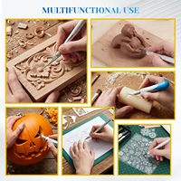 Set di Coltelli di Precisione 16 Pezzi con 10 Lame in Acciaio a Cambio Rapido, Manico in Plastica, per Arte, Design, Scrapbooking, Lavorazione Legno/Pelle, OEM