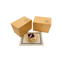 Boîte en papier kraft imprimée personnalisable avec pack de glace, boîte alimentaire sécurisée pour boulangerie, pâtisserie, dessert à emporter