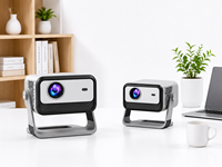 Projecteur intelligent Android avec WiFi 6, Bluetooth, résolution native 1080P, mise au point automatique, correction automatique de la distorsion trapézoïdale, reconnaissance vocale, projecteur 4K