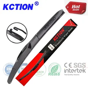 KCTION Fabricante Atacado carro pára-brisas limpadores Lâminas Universal Limpo Auto Limpador Lâminas U Gancho pára-brisas Híbrido Lâmina De Limpador