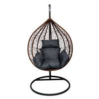 Fauteuil suspendu en rotin en forme d'œuf pour balcon, meubles d'extérieur et d'intérieur, jardin, terrasse, vente en gros