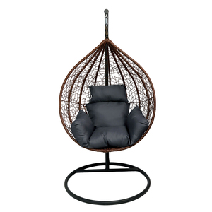 كرسي بيضاوي معلق من الراتان للحدائق والشرفات والتراسات، أثاث خارجي وداخلي بتصميم عصري للبيع بالجملة - Product Image 2