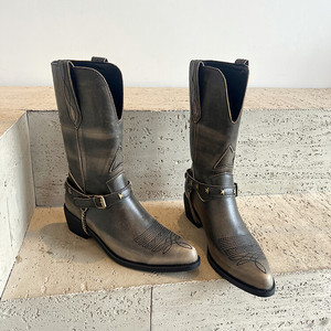 <span class=keywords><strong>Stivali</strong></span> da <span class=keywords><strong>Cowboy</strong></span> in pelle stile retrò in vera pelle <span class=keywords><strong>donna</strong></span> <span class=keywords><strong>stivali</strong></span> Western a metà polpaccio XINZI pioggia personalizzati - Product Image 4