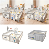 Parc de sécurité pliable en plastique en tissu pour bébé pour intérieur/extérieur, aire de jeu pour ramper et marcher