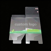Boîte en plastique pliable transparente en PET recyclable avec logo personnalisé, emballage idéal pour cadeaux et présentations de cosmétiques, de parfums et de jouets