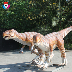 Simulation dinosaure jumeaux Statue animatronique dinosaure grandeur nature animé Raptor Velociraptor pour parc d'attractions et parc animalier - Product Image 4