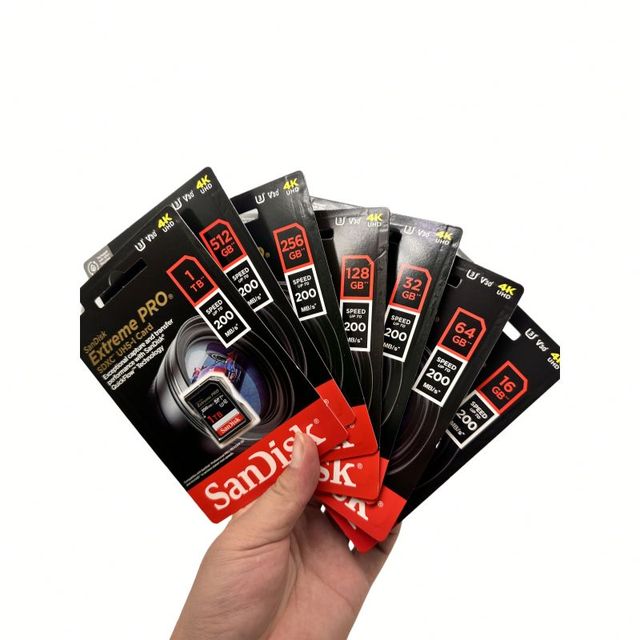 San Disk extreme Por SD Card 4K V30 UHS II 32GB 64GB 128GB 256GB Extreme Pro 200mb/s U3 High Speed Memory SD Card