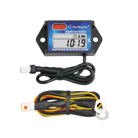 Runleader RL-HM027BT DC8-30V Maks 10M IP67 Tahan Air untuk Sepeda Motor Gergaji Mesin Pemotong Rumput Digital Mini LCD Tach/Hour Meter