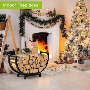 Firewood Rack Outdoor and Indoor Firewood Storage Double Coated Fire Wood Organizer Waterproof Rustproof Stable <strong>Log</strong> <strong>Holder</strong> - Product Image 3