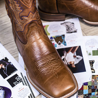 Bottes de cowboy occidentales en cuir véritable de vachette pleine fleur, style ethnique rétro, grande taille, vente en gros Xinzirain