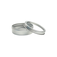 Bocaux ronds en aluminium de haute qualité 30ml 50ml 60ml 80ml boîtes de conserve vides pour cosmétiques boîtes métalliques emballage avec fenêtre