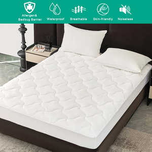 Protector de Colchón Acolchado 100% Impermeable con Banda Elástica, Cubre Colchón, Blanco, Lavable a Máquina - Product Image 2