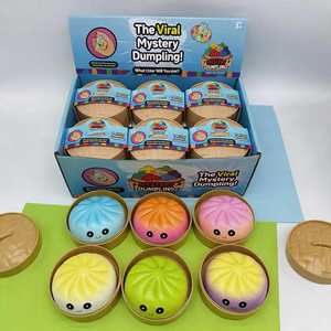 Boîte Mystère de Jouets Sensoriels <span class=keywords><strong>Anti</strong></span>-<span class=keywords><strong>Stress</strong></span> : Pâtons Moelleux Scintillants en Forme de Boulettes de Pâte Cuite à la Vapeur, Balles <span class=keywords><strong>Anti</strong></span>-<span class=keywords><strong>Stress</strong></span> Colorées, Jouets à Presser - Product Image 1