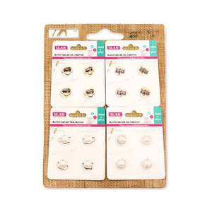 Bottone decorativo in perla Ilan da 18 mm per lavori artigianali, 4 pezzi - Product Image 1