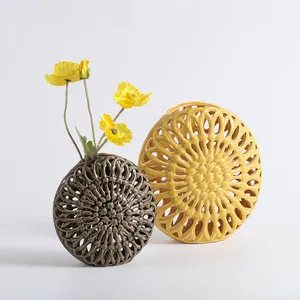 Vaso de flores de cerâmica criativo, de alta qualidade, moderno, vaso, decoração de casa