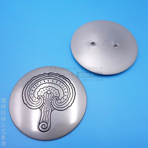 Placa de Identificación Personalizada de Aleación de Zinc de 55 mm, Niquelado Mate, para Decoración de Embalaje Exterior, Logotipo Personalizado - Product Image 2