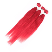 Extensions de cheveux indiens lisses en gros, 100 % cheveux humains Remy, en vrac, double trame, colorées, pour cosplay