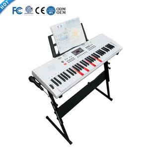 61 키 라이트 키보드 전자 피아노 키보드 악기 1 키 1 노트 전자 오르간 음악 키보드 학습 기능