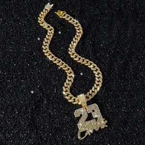 Collana con Ciondolo Leggenda del Basket '<span class=keywords><strong>23</strong></span>' Placcato Oro, Catena Cubana in Lega, Gioielli Hip Hop Streetwear per Uomo - Product Image 5