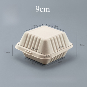 Kotak Makanan Sekali Pakai 9cm, Ramah Lingkungan, Biodegradable, Tahan Air, Dapat Didaur Ulang, dari Kertas Kraft, untuk <span class=keywords><strong>Burger</strong></span>, Sushi, Permen Karet, dan Makanan Bawa Pulang - Product Image 2