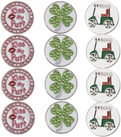 Offres Spéciales – Marqueurs de Balle de Golf en Métal OEM en Gros, Personnalisables avec Logo en Cristal, Durables, Magnétiques – Cadeau de Golf de Haute Qualité