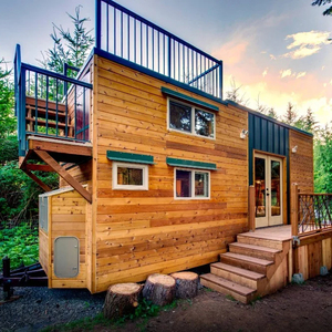 Casa Minuscola Prefabbricata Deepblue Smarthouse Pronta per <span class=keywords><strong>la</strong></span> Spedizione, Struttura in Acciaio Leggero su Ruote - Product Image 1