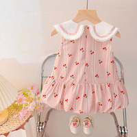 Robe de princesse pour bébés filles - Robe d'été sans manches à col de poupée Vente en gros Commerce international