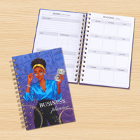 Organisateur de journal, agenda hebdomadaire et mensuel, liste de tâches et pages de notes, suivi, journaux, carnet, planificateur financier pour les femmes noires