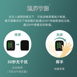 PV28 Air Quality Monitor CO2 PM2.5 HCHO TVOC Temp Humidity LCD Display Indoor Use - Product Image 5