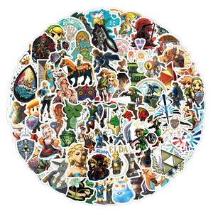 ZY3020C 120 pièces Autocollants décoratifs The Legend of <span class=keywords><strong>Zelda</strong></span> Tears of the Kingdom pour tasse, guitare, ordinateur portable, bagages, vinyle, imperméables - Product Image 2